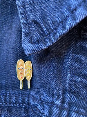 Stick Together Enamel Pin - 1