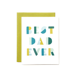 Best Dad Ever Shapes Card - 1