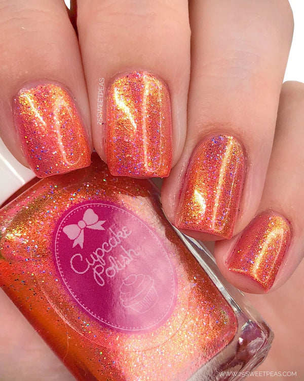 Shimmering Sunburst - Coral Nail Polish - 8