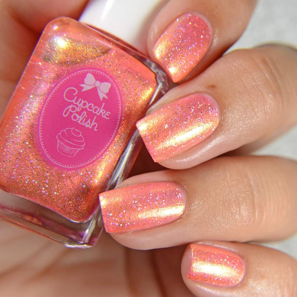 Shimmering Sunburst - Coral Nail Polish - 4