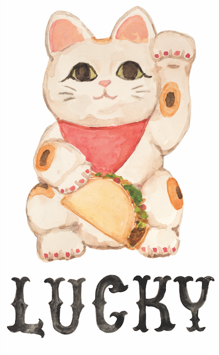 Lucky Cat Tea Towel - 1