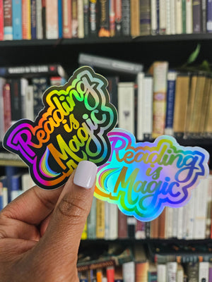 Reading is Magic Holographic Sticker - 1