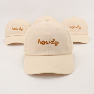 Howdy Flower Washed Cotton Dad Hat - 1