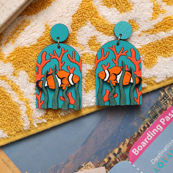 Clownfish Statement Earrings - 1