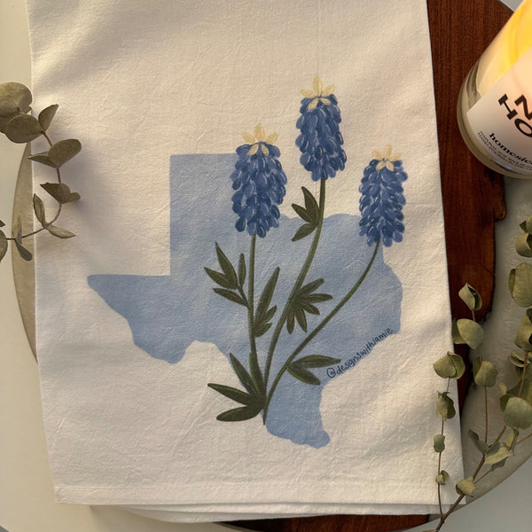 Texas Bluebonnet Tea Towel - 2