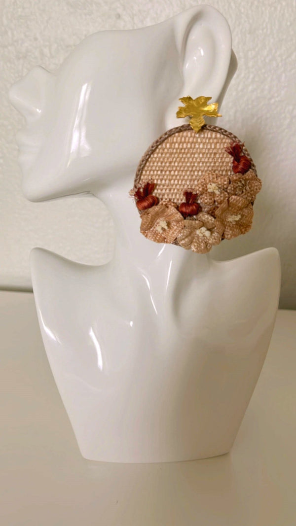 Maple Blossom Earrings - Banana Fiber Fall Collection - 2