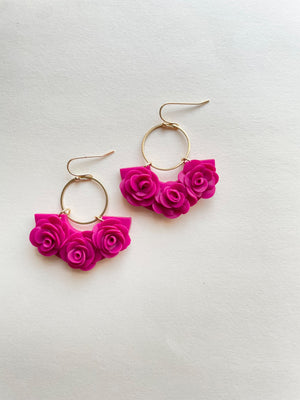 Rose Basket Earrings - 1