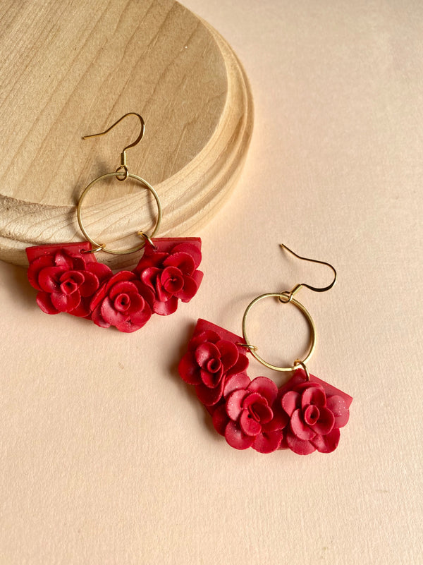 Rose Basket Earrings - 5