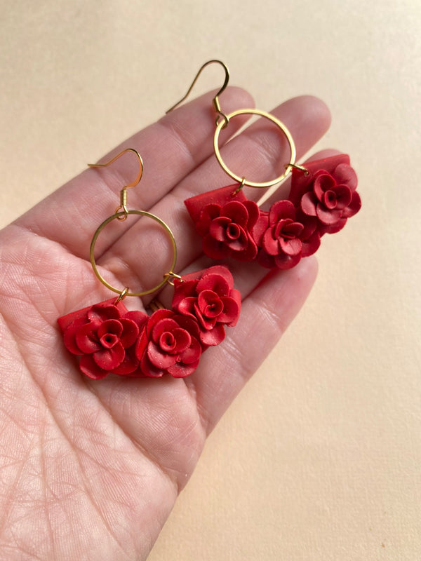 Rose Basket Earrings - 4