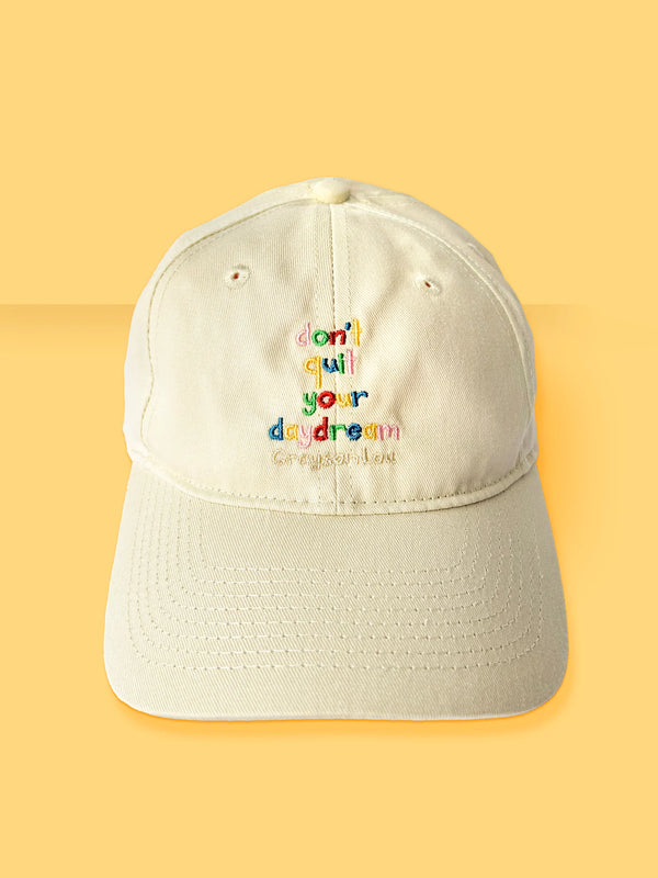 'don't quit your daydream' Embroidered "Dad Hat" - 1