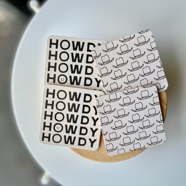 Hats & Howdys Coaster Set - 2