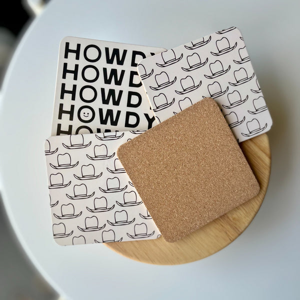 Hats & Howdys Coaster Set - 4