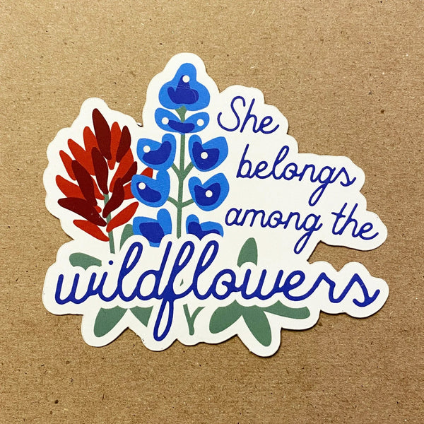 Texas Wildflowers Die Cut Sticker - 1