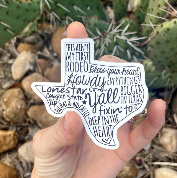 Texas Sayings Die Cut Sticker - 2