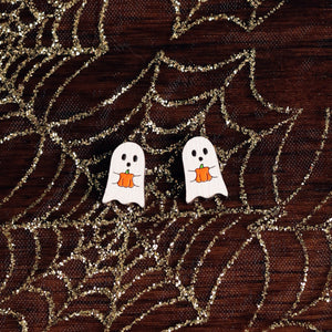 Ghost Pumpkin Stud - 1