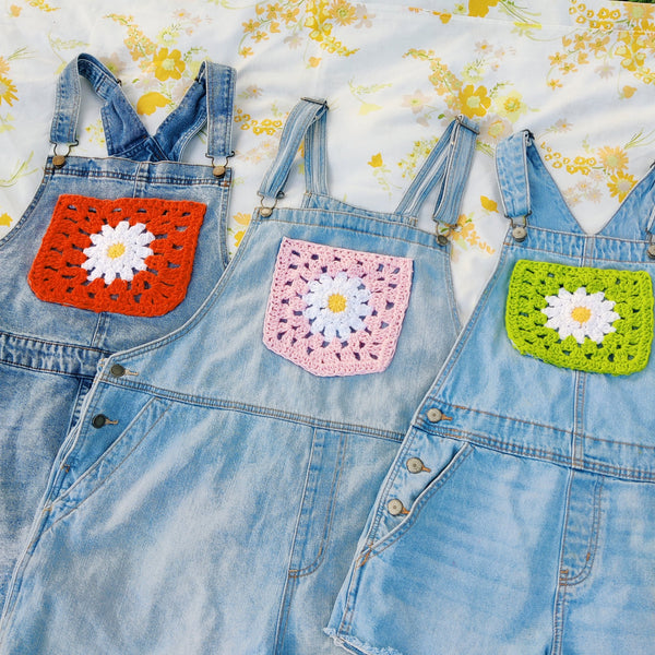 Crochet Daisy Overalls - 7