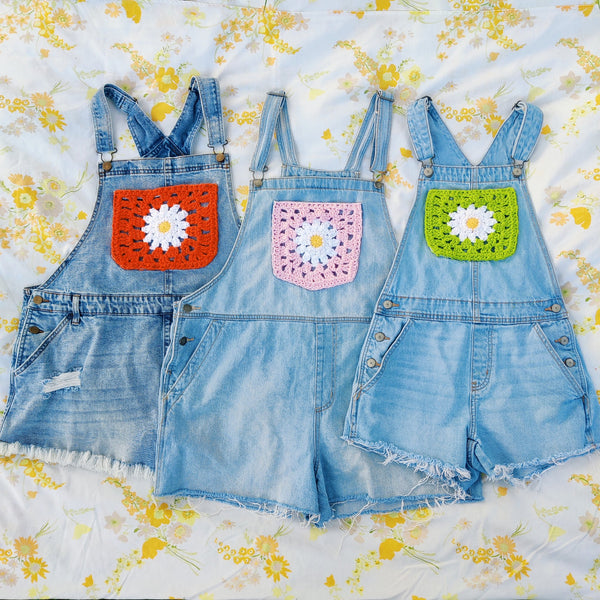 Crochet Daisy Overalls - 1