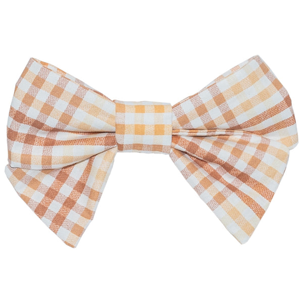 Autumnal Check Sailor Bow for Dogs - 1