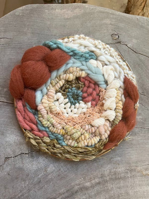 Boho Autumn in a Fluffy Hoop Weaving - 1