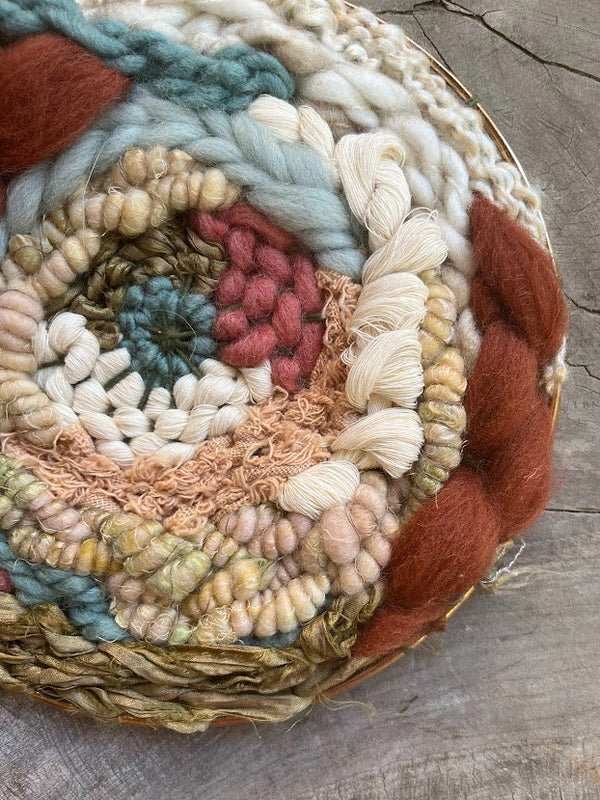 Boho Autumn in a Fluffy Hoop Weaving - 2