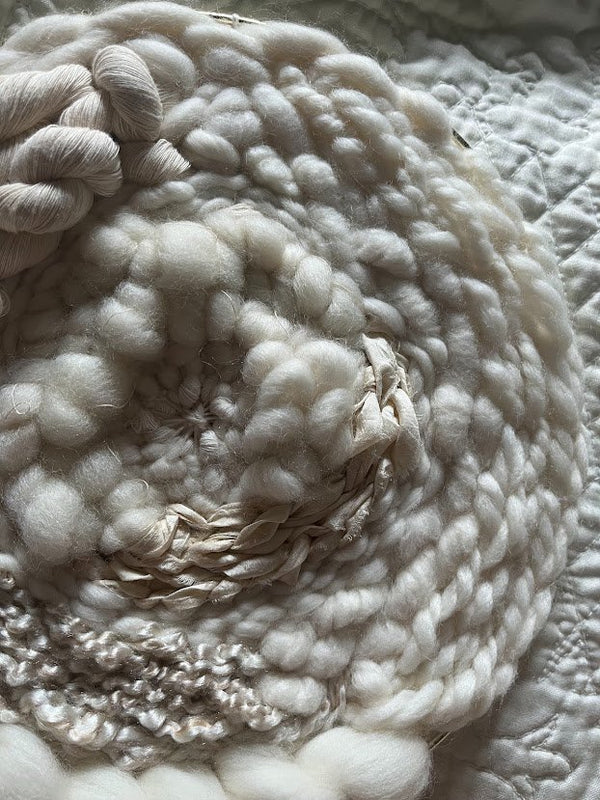 The Moon of the Gardener's Wife, a Fluffy Hoop Weaving - 2