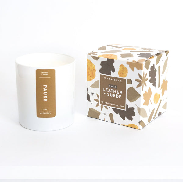 PAUSE (Leather + Suede) Candle - 1