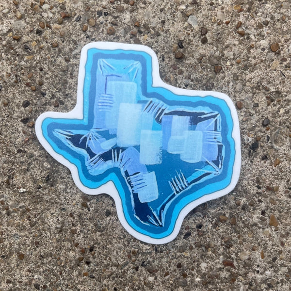 White Border Texas Sticker - 3