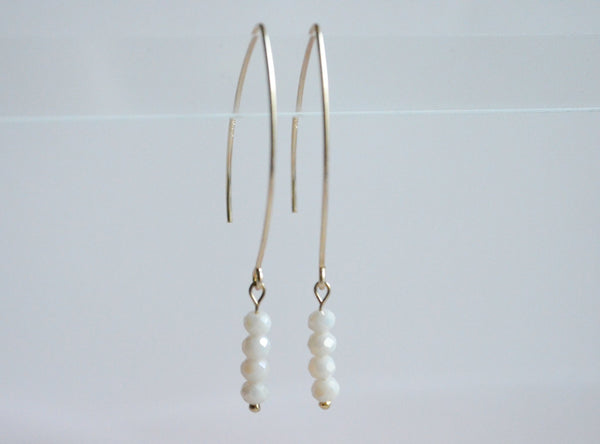 Dainty Beaded Drop Dangles - 7