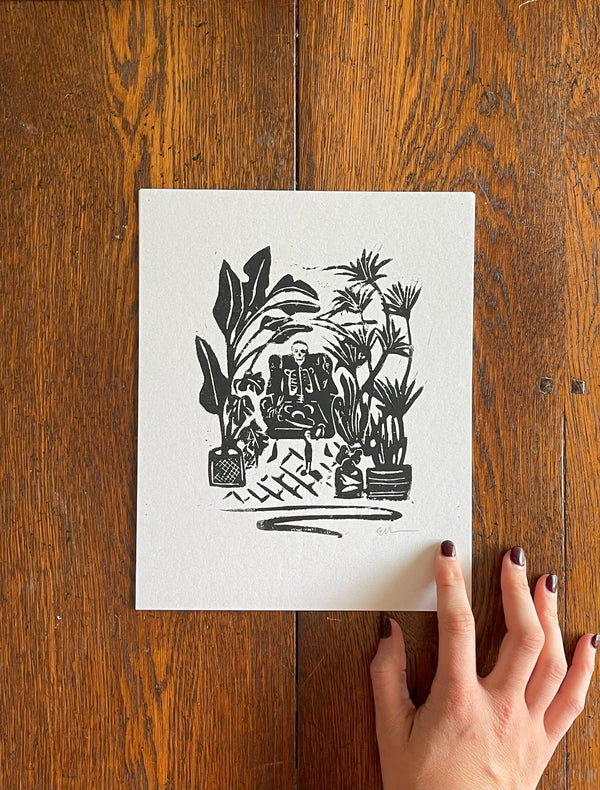 'Plant Throne' Block Print - 2