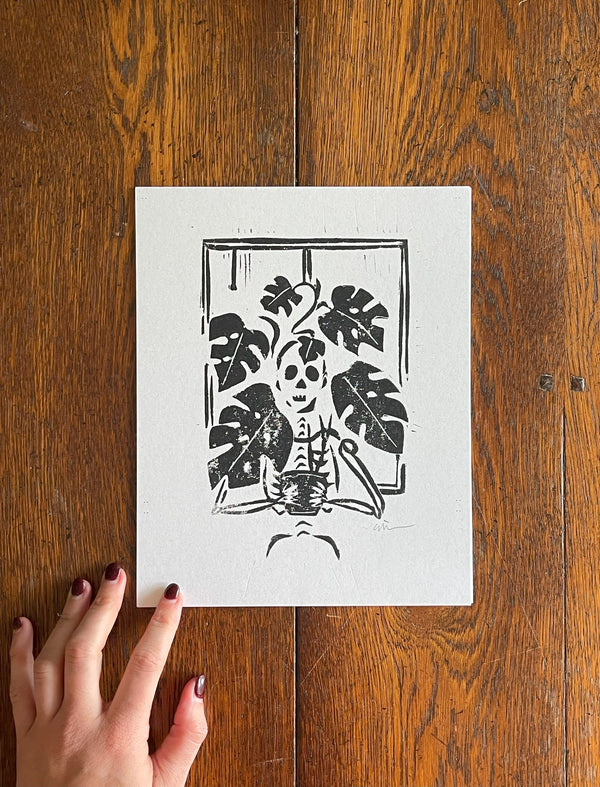 'Plant Selfie' Block Print - 2