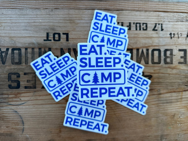 Eat Sleep Camp Sticker - 1