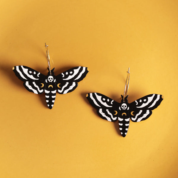 Death Moth Earrings - 1