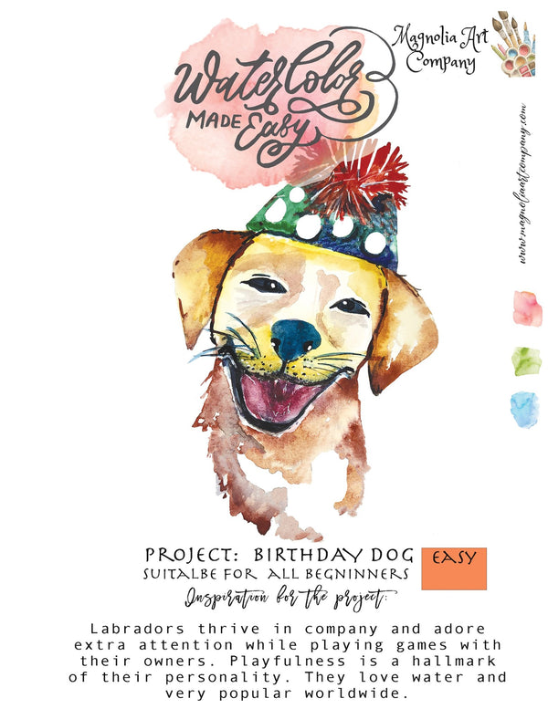 Birthday Dog- Watercolor Kit- Watercolor Made Easy - 1