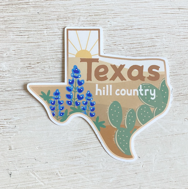 Texas Hill Country Die Cut Sticker - 1