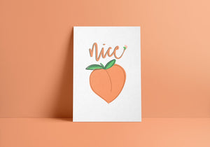 Nice Peach Greeting Card - 1