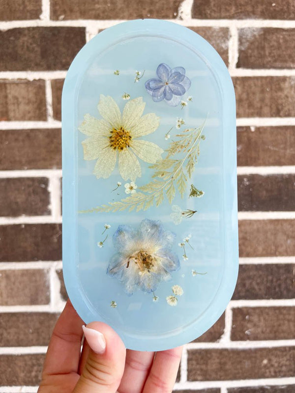 Boho Inspired Resin Floral Jewelry Tray - 3