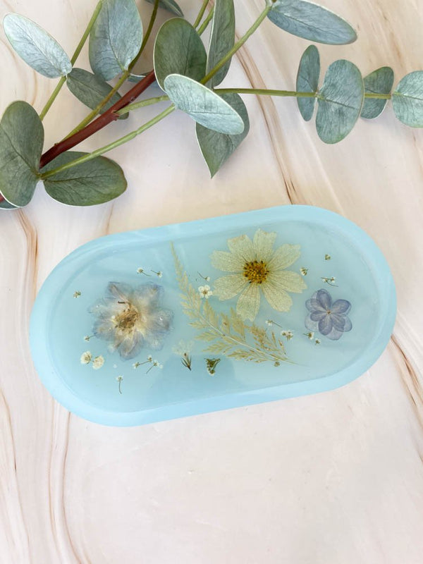 Boho Inspired Resin Floral Jewelry Tray - 4