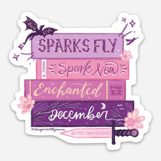 Taylor Swift Speak Now Era Bookish Sticker - 1