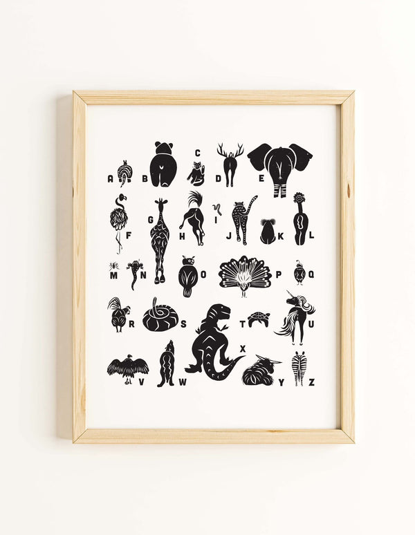 'Animal Butt Alphabet' Print - 1