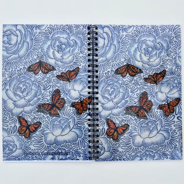 Blue Floral Butterfly Journal - 2