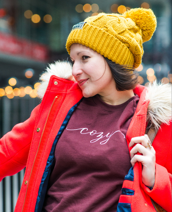 Cozy Maroon Sweatshirt - 1