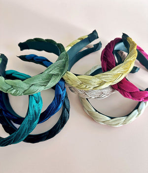 Velvet Braided Headbands - 1