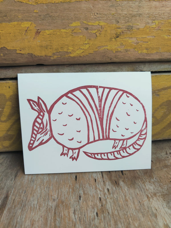 Armadillo Stamped Greeting Card - 4