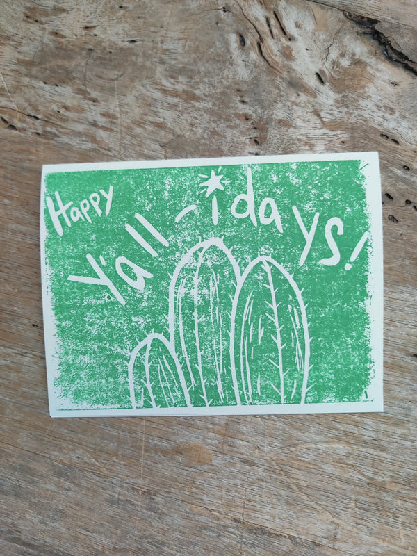 Happy Y'all-idays Stamped Holiday Card - 1