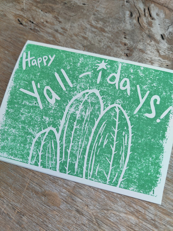 Happy Y'all-idays Stamped Holiday Card - 2