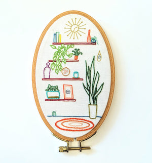 Plant Shelf Embroidery Kit - 1