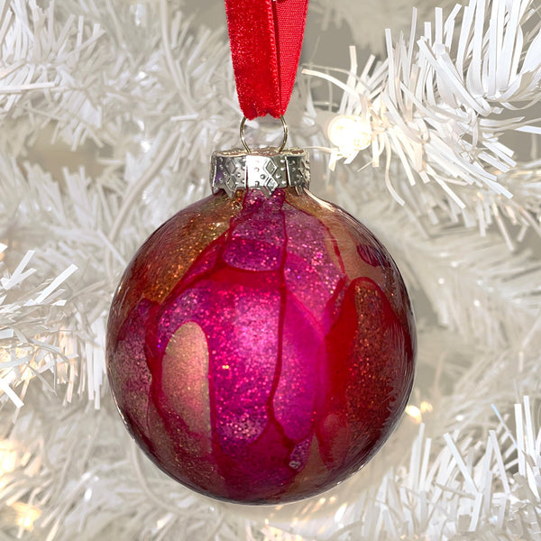 Inky Glass Ornaments - 6