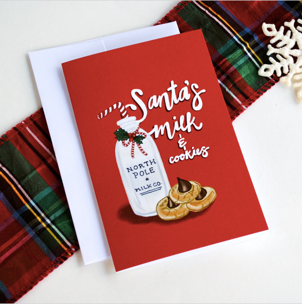 Santa's Milk & Cookies Christmas Card - 2