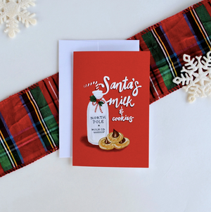 Santa's Milk & Cookies Christmas Card - 1