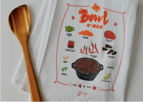 Chili Recipe Flour Sack Towel - 1